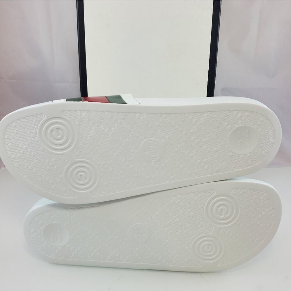 NWT$400 GUCCI Signature Pursuit 72 Stripe Slip-on Slide Sandals Sz 10G (10.5-11) - Picture 16 of 16